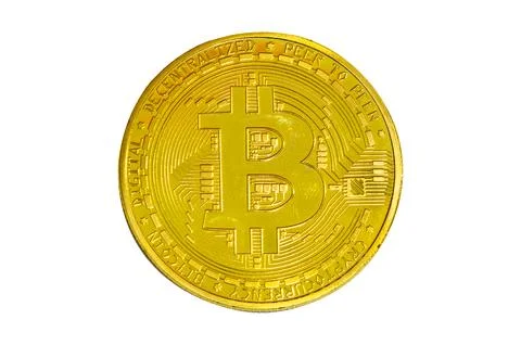 Bitcoin isolated on white background.Clip paths Stock Photos