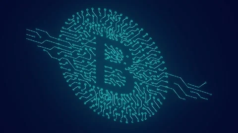Bitcoin isometric coin wireframe chipset blockchain fintech animation Stock-Footage 241831659