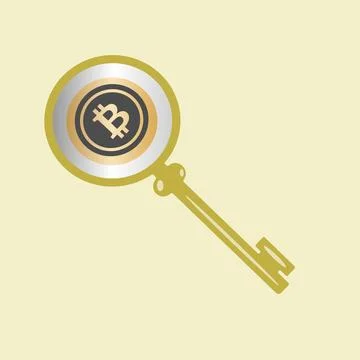 Bitcoin key Stock Illustration