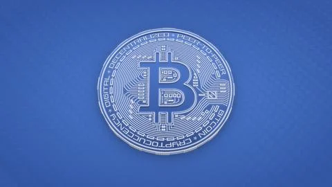 Bitcoin laying on the floor Stock Illustration