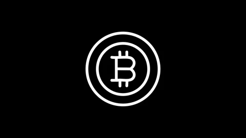 Bitcoin line icon animation. 4K motion animation Video stock 293470921