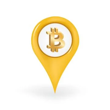 Bitcoin Location Illustrazione stock