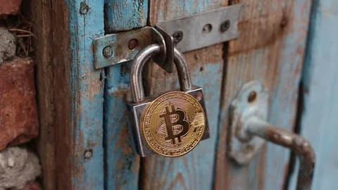 Bitcoin lock Stock Footage 83065957