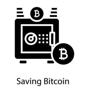 Bitcoin Locker Box Stock Illustration