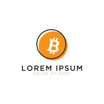 Bitcoin logo design template Stock Illustration