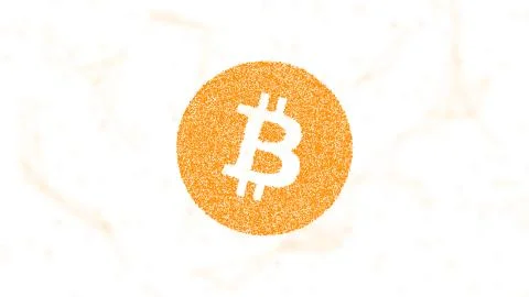 Bitcoin logo e-currency, particles effect with particles,digital money 库存插图