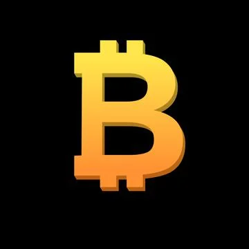Bitcoin logo golden vector Stock Illustration