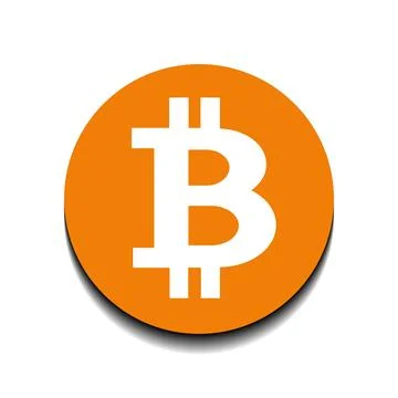 Bitcoin logo in orange circle. Cryptocurrency symbol isolated on white backgr Stock Illustration
