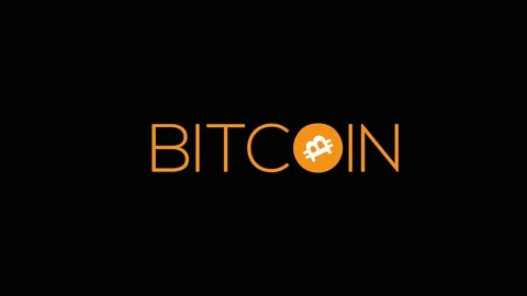 Bitcoin logo rotation black background animation Logo Stock Footage 230689131