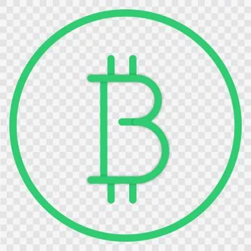 Bitcoin logotype cryptocurrency transparent background. EPS 10 Stock Illustration