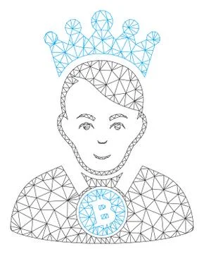 Bitcoin Lord Vector Mesh Carcass Model Illustrazione stock