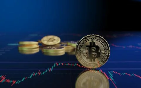 Bitcoin market Illustrazione stock