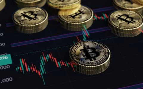 Bitcoin market Stock Illustration