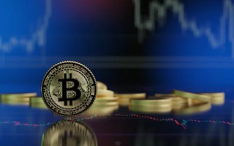 Bitcoin market Stock-Illustration
