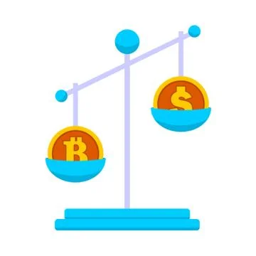 Bitcoin Markey Scale Value Vector Illustration Graphic Stock Illustration
