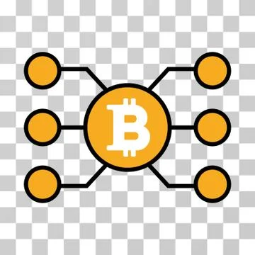Bitcoin Masternode Links Vector Icon Stock Illustration