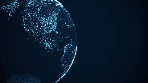 Bitcoin mining blockchain animation or block chain technology. crypto currency Stock Footage 84745406