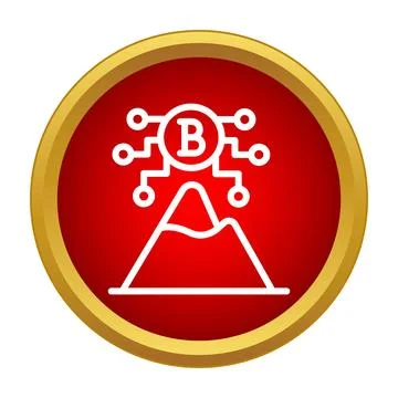Bitcoin mining blockchain network establishing digital currency process Illustrazione stock