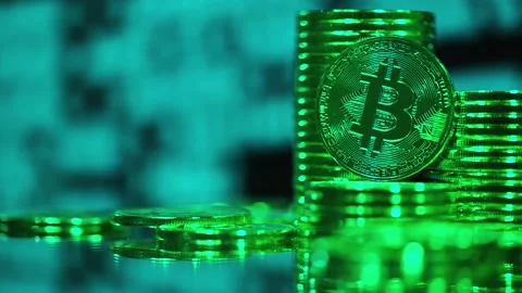 Bitcoin mining concept Video stock 87094271