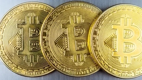 Bitcoin mining concept. Stock Footage 175176724