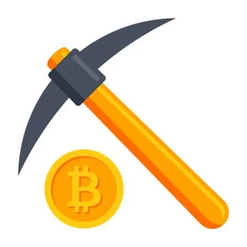 Bitcoin Mining Concept Stock Illustration