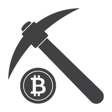 Bitcoin Mining Concept Stock Illustration