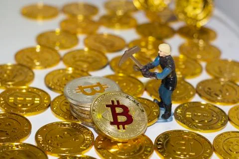 Bitcoin mining concept Foto stock