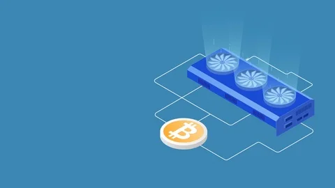 Bitcoin Mining -  Crypto currency Stock Footage 97116636