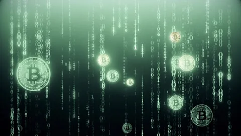Bitcoin mining. Cryptocurrency, digital gold. Crypto farm. Stock Footage 254879996