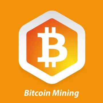 Bitcoin Mining digital currency Stock Illustration