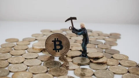Bitcoin mining Stock Footage 76933757