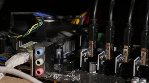 Bitcoin Mining Hardware Stock Footage 81599870