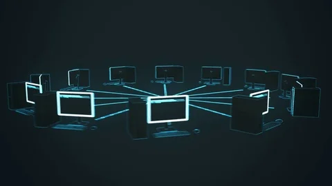 Bitcoin mining by linked computers 動画素材 82330137