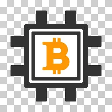 Bitcoin Mining Pool Vector Icon Stock Illustration
