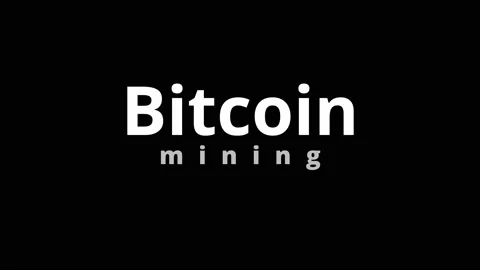 Bitcoin mining sign. Crypto currency infographic digital sign Stock Footage 167948351