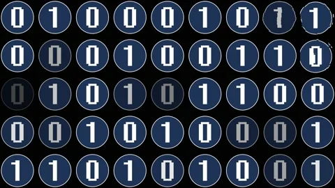 Bitcoin Mining from Solving Math Puzzles Through Computer Code - Stock Footage 130701584