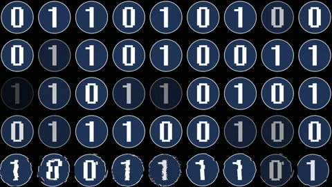 Bitcoin Mining from Solving Math Puzzles Through Computer Code - Stock Footage 130701701