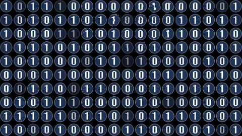 Bitcoin Mining from Solving Math Puzzles Through Computer Code - Stock Footage 130702153