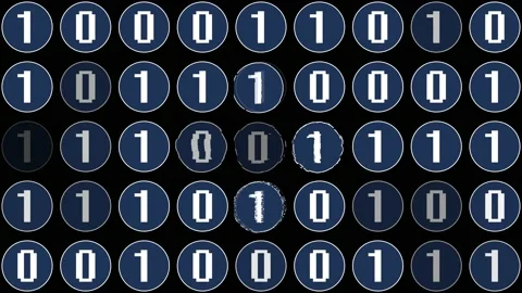 Bitcoin Mining from Solving Math Puzzles Through Computer Code - Stock Footage 130702207