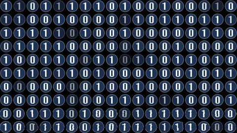 Bitcoin Mining from Solving Math Puzzles Through Computer Code - Stock Footage 130702343