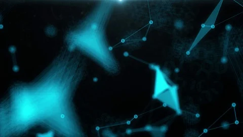 Bitcoin mining technology. crypto currency of bitcoins hovers in the digital Stock Footage 91231759