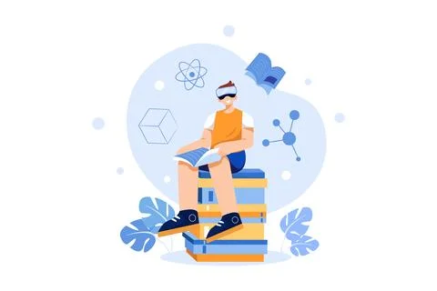 Bitcoin mining using VR イラスト素材