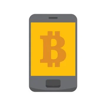 Bitcoin Mobile App Vector Illustration Graphic Stock Illustration