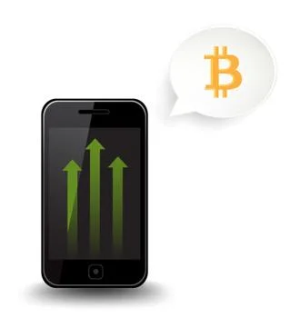 Bitcoin Mobile Stock Illustration