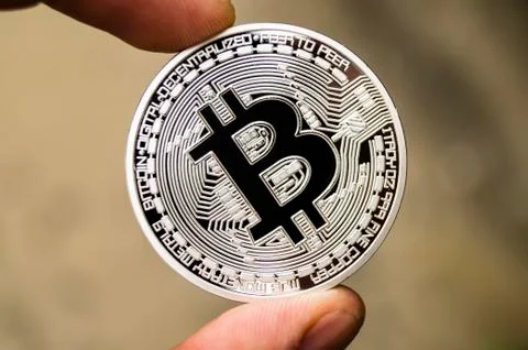 Bitcoin is a modern way of exchange and this crypto currency Stock Photos