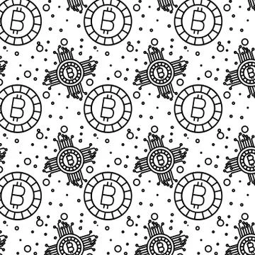 Bitcoin money pattern background Stock Illustration