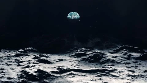 Bitcoin to the Moon - Massive Cryptocurrency Coin Moving Over the Lunar Vídeos de archivo 156391831