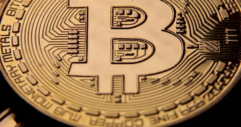 Bitcoin Motion Controlled Dolly Shot 4K Stock Footage 144789421