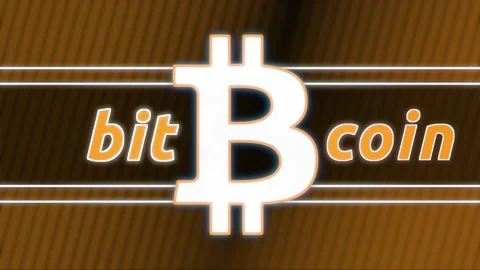 Bitcoin Motion Graphic energetically displays logo. Stock Footage 149278945