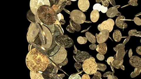 Bitcoin in motion イラスト素材